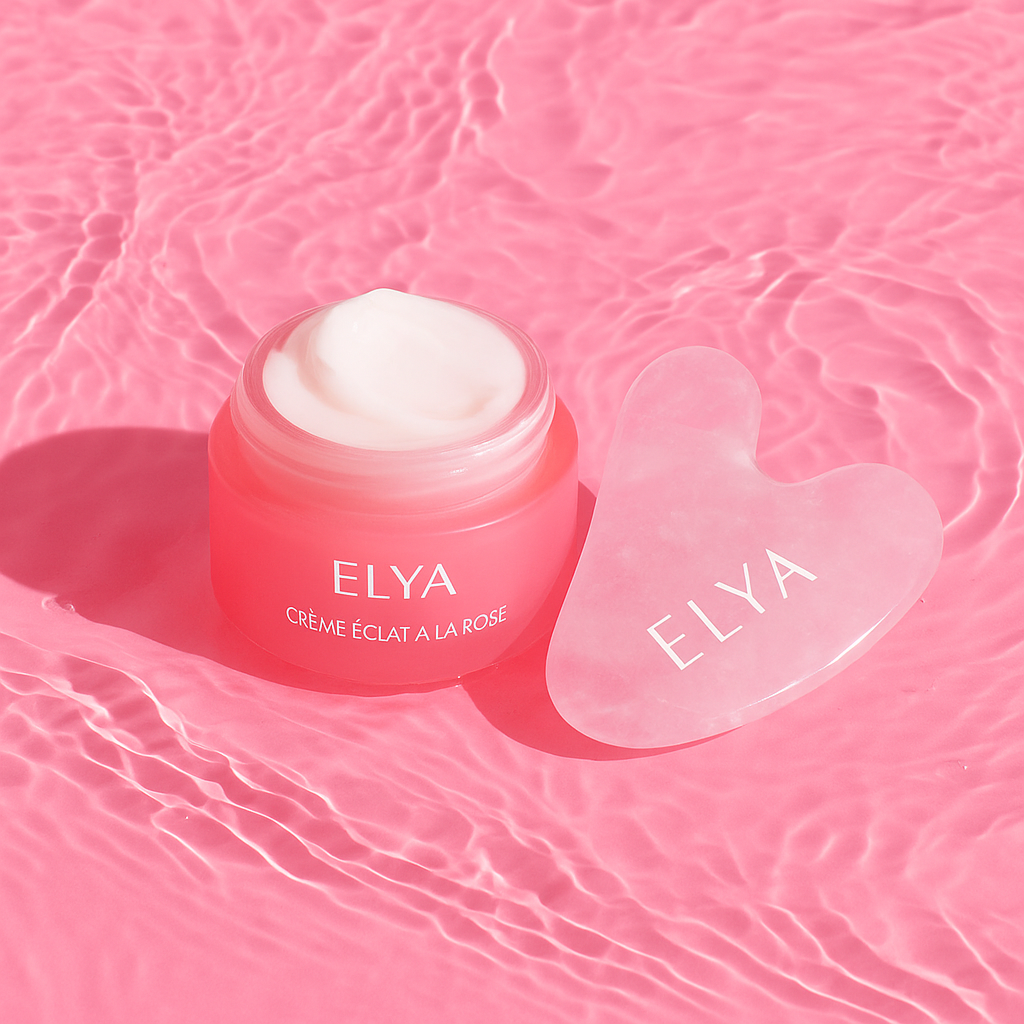 Gua Sha + Crème Hydratante Visage à la Rose
