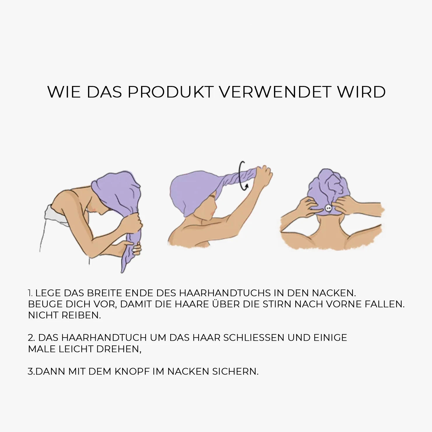 Serviette turban en microfibre – Lot de 2 | Séchage rapide et doux des cheveux