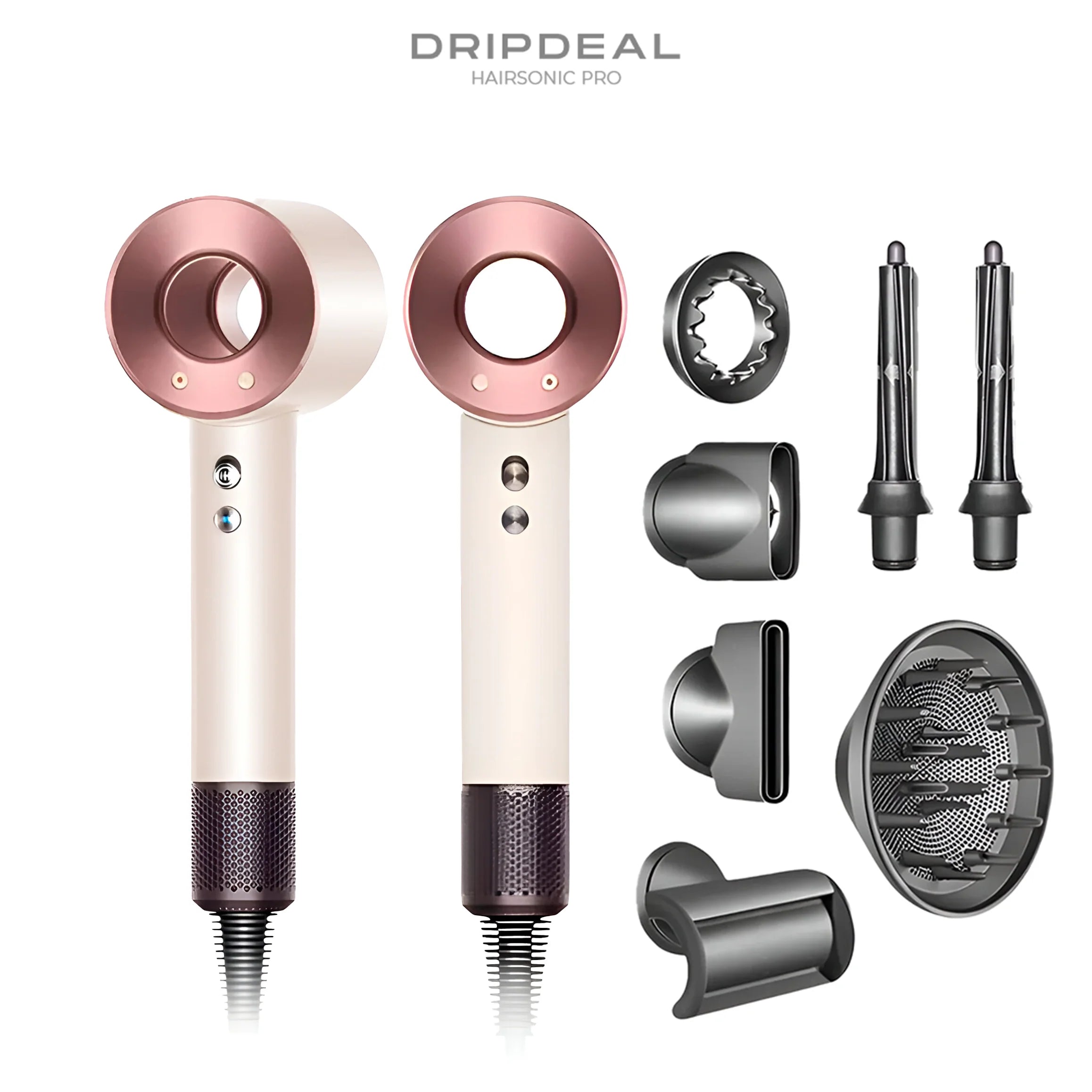 HairSonic Pro Dripdeal – Sèche-cheveux et appareil coiffant 5-en-1 avec technologie ionique