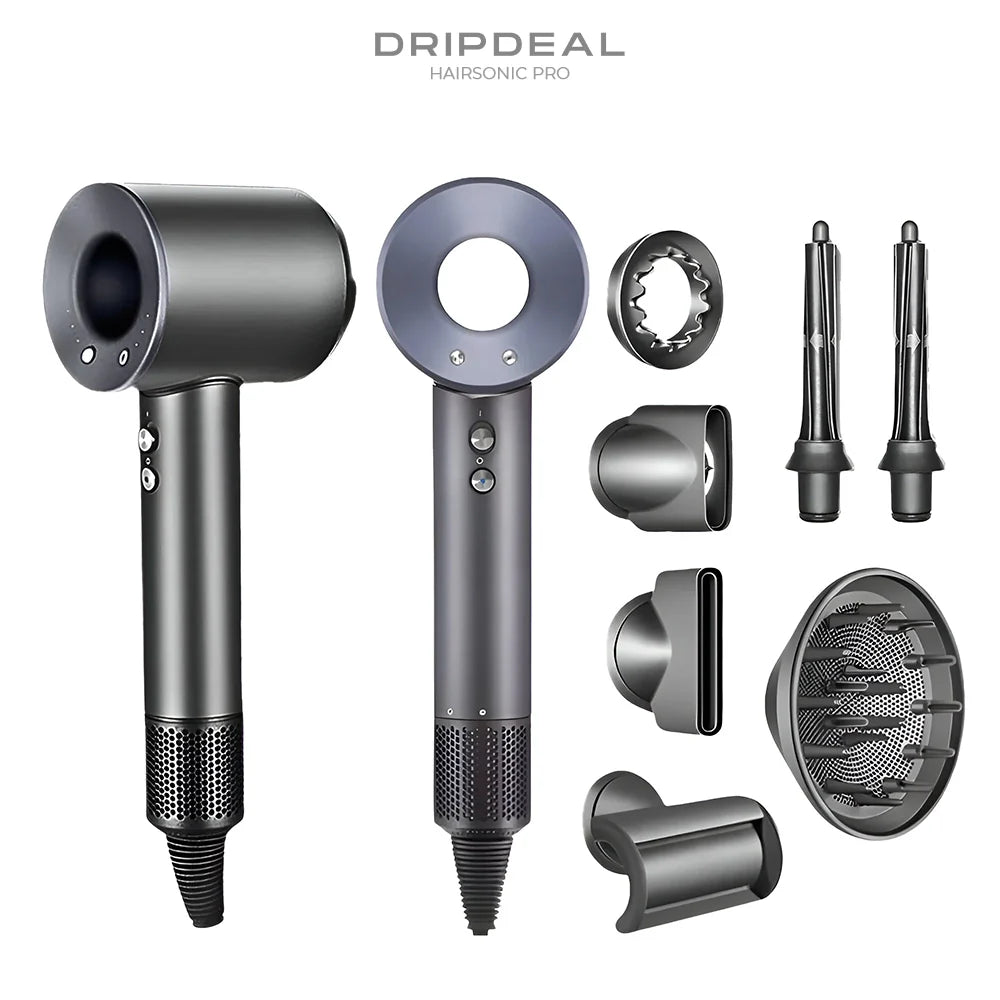 HairSonic Pro Dripdeal – Sèche-cheveux et appareil coiffant 5-en-1 avec technologie ionique