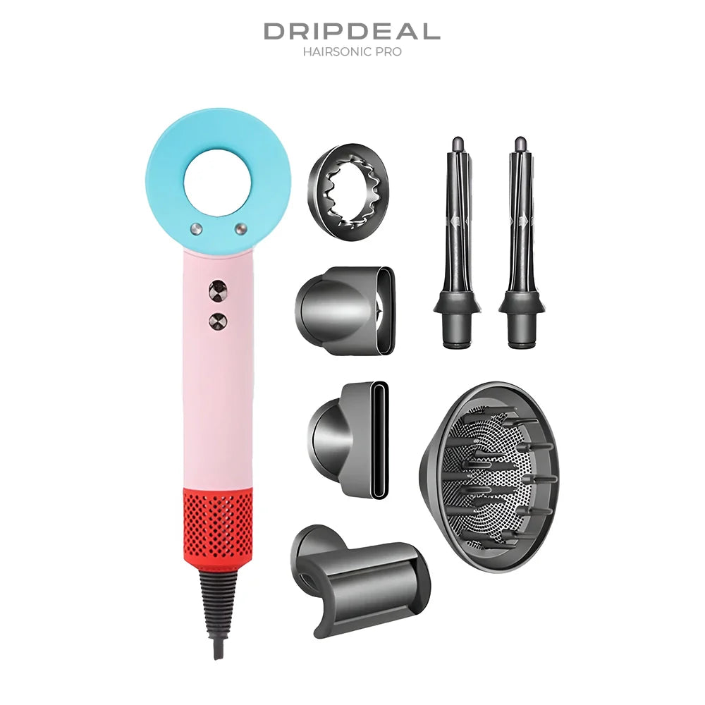 HairSonic Pro Dripdeal – Sèche-cheveux et appareil coiffant 5-en-1 avec technologie ionique