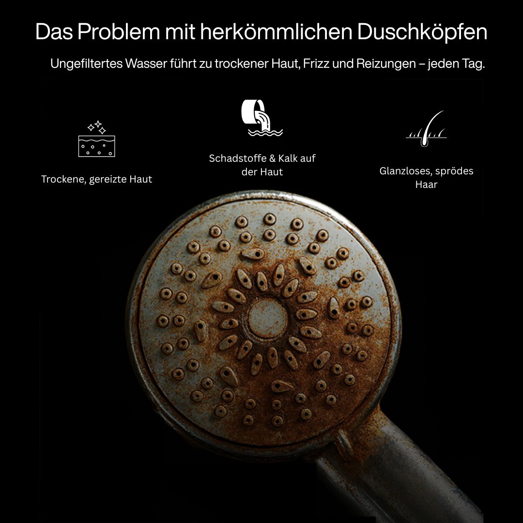 PureFlow One – Pommeau de douche premium avec filtre et embout massage