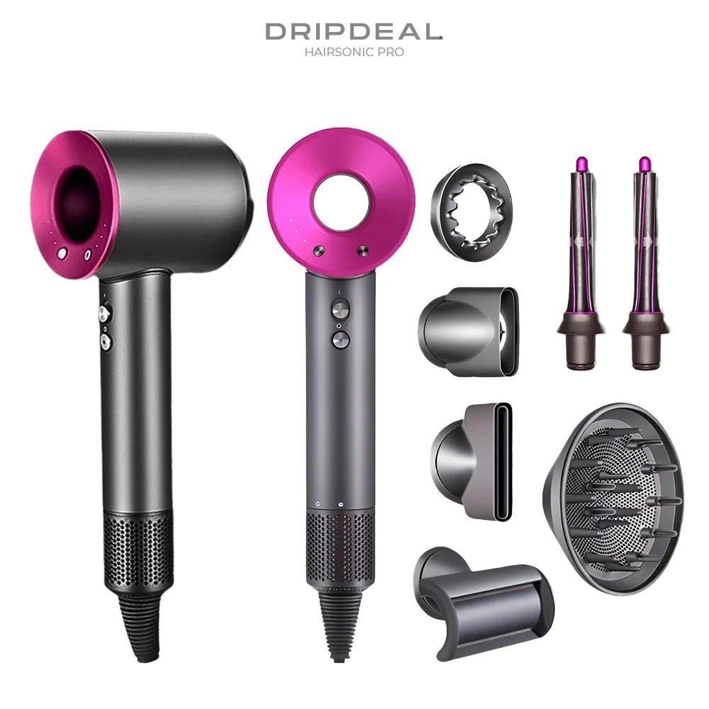 HairSonic Pro Dripdeal – Sèche-cheveux et appareil coiffant 5-en-1 avec technologie ionique